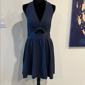 Amazon Navy Backless Dress